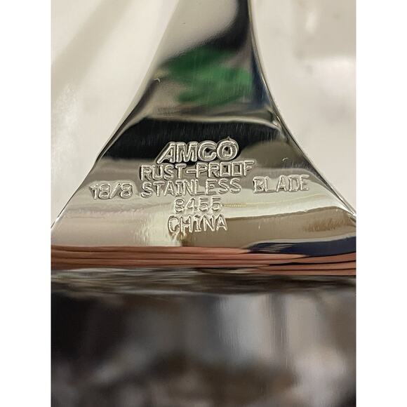 AMCO Stainless Steel Pie Cutter with Serrations Rust Proof New Old Stock Vintage - Picture 3 of 5